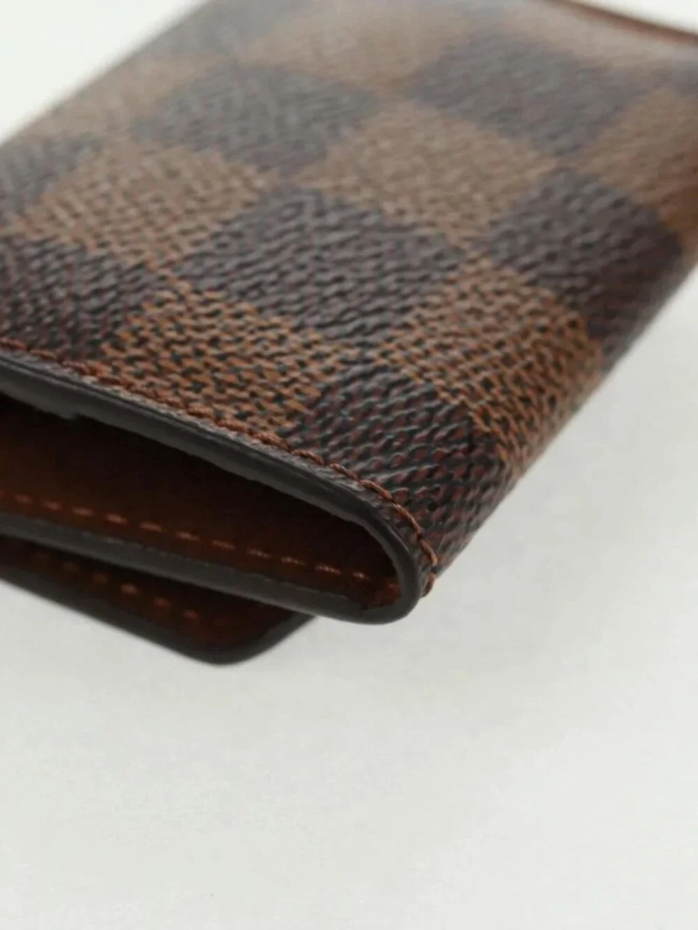 LOUIS VUITTON Damier Ebene Buton De Manchette Fleur Case